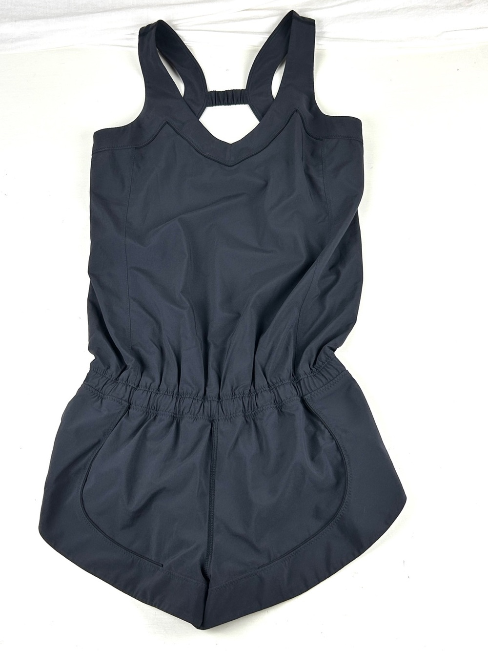 Lululemon Speedy Runsie Open Back Romper size 2-4 Black